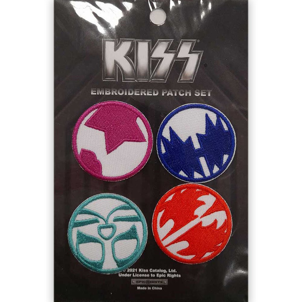 KISS キッス (エース・フレーリー 追悼 ) - Mini Icons / ミニ 4枚セット / ワッペン - PGS